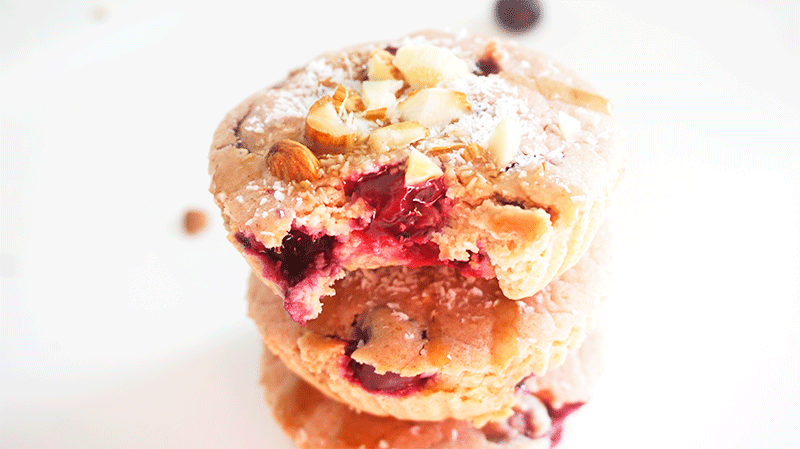receta muffins arandanos avena